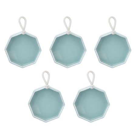 5 stk. Lille Plastikbeholder Bærbar Mini Opbevaringsboks med Gennemsigtigt Låg til Makeup Pudder Puff