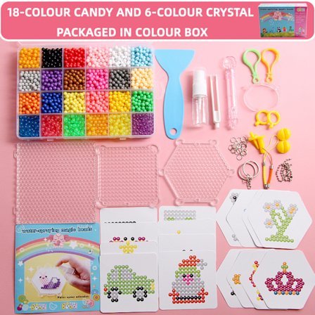 24 farver, vandperler, vandperler sæt 3000 perler,