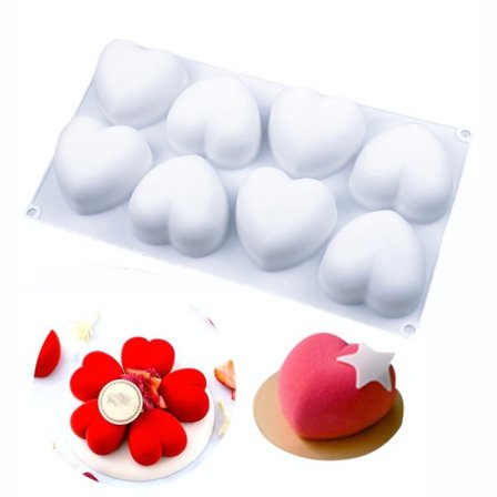 Hjärta Mousse Tårta Mögel Fransk Dessert Silicon Mögel Valentine's Dag Choklad Gelé Bakning Verktyg