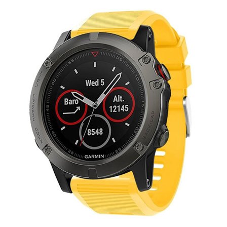Garmin Fenix 5X Plus klockarmband av silikon - Gul