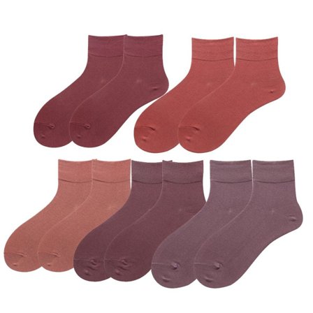 Tynde bomuldssokker til kvinder, bløde bootie-sokker dame topkombination 5 KLB