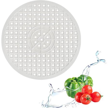 ING Vaskematte - 30,6 cm i diameter - egnet for vasker og servanter - rund - laget av TPR-materiale