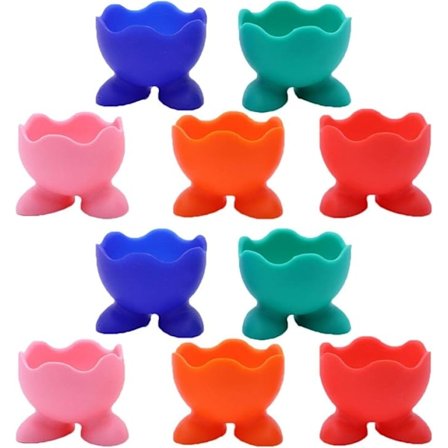 10 stk. Eggeglass Eggverktøy Kit Barn Svampholder Eggkoker Hylle Eggeglass Eggeholder Kokt Eggeglass Silikon Eggeglass Sminke Ansiktsvask, 5*5*4cm