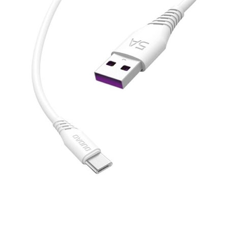 Dudao USB-kaapeli USB-USB-C 5A 2m - Valkoinen