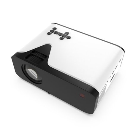 Mini Portabel 4500 Lumen LED-projektor med inbyggd högtalare och fjärrkontroll, Hemmabio Media Videospelare