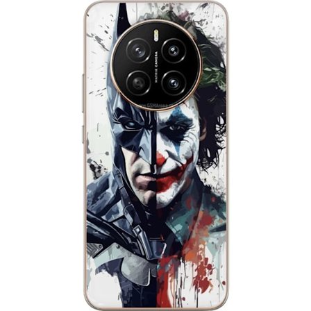 Yhteensopiva Puhelinkuori Honor Honor Magic7 Jakettu muotokuva Batmanista ja Jokerista dramaattisessa kuvituksessa, kuvankaunis supersankariteema tumm