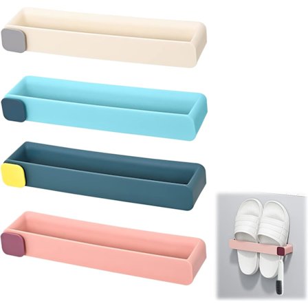 4 kpl seinälle kiinnitettävää kenkätelinettä, seinälle kiinnitettävä kenkäteline pyyheteline