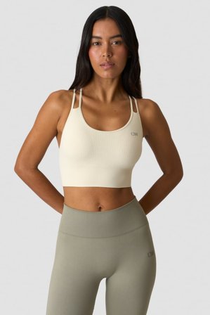 ICANIWILL - Ribbed Define Seamless Sports Bra Cream - Sport-BH - Damen - ICIW