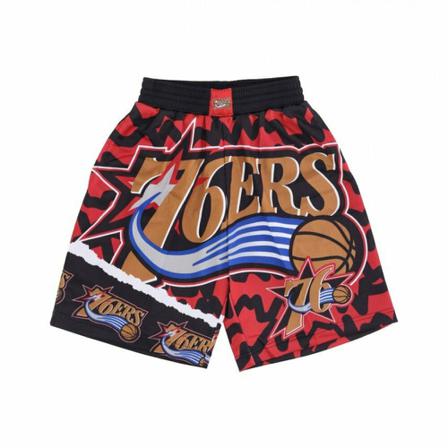 Mitchell & Ness basketball shorts nba jumbotron 2.0 mesh short hardwood classics phi76e Rød, Herre Træning