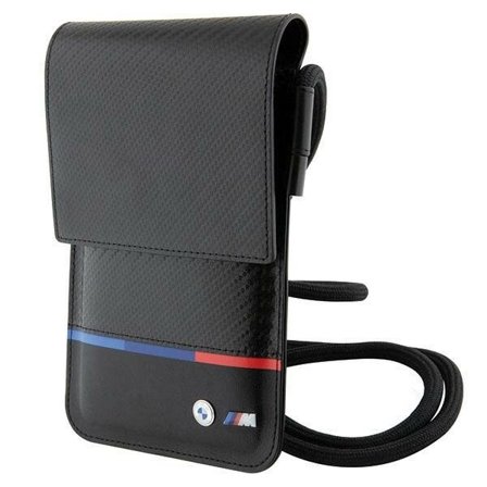 BMW Carbon Tricolor Line Wallet Bag - Sort