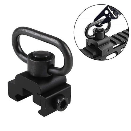 Base Sports Tilbehør Mount Adapter Spænde Loop Taktisk Rem QD Spænde Med Picatinny Skinne 125 Drejelig Sling Ring