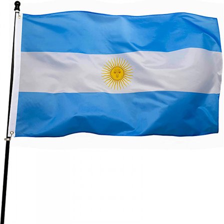 Argentinsk flag | 3x5 fod | Landsflag, indendørs/udendørs, levende farver, messinghylstre, tykkere og mere holdbar 100D polyester