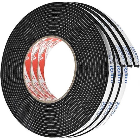 3 stk Skumtape Dobbeltsidig Svampetape 3mm 10mm 10m Selvklebende Tape Svart Kraftig Vanntett Tape Utendørs Innendørs Tetningstape Vinduer
