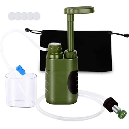 Vattenfilter - Vattenfilter Nödutrustning - Vattenreningspump - Vattenfilter Överlevnad - Filtrerar 3000L - Vattenfilter Sugrör - BPA-fritt ...