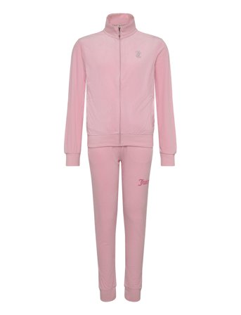 Juicy Couture Diamante Zip Thru & Slim Jogger Set - Pink - 140