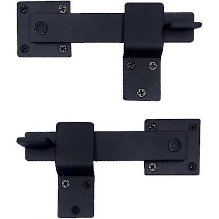 Kraftig sikkerhetslås for tredør, 5,5" smijerns vipplås