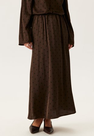 Pieces-Pcjytta Hw Ankle Satin Skirt-M