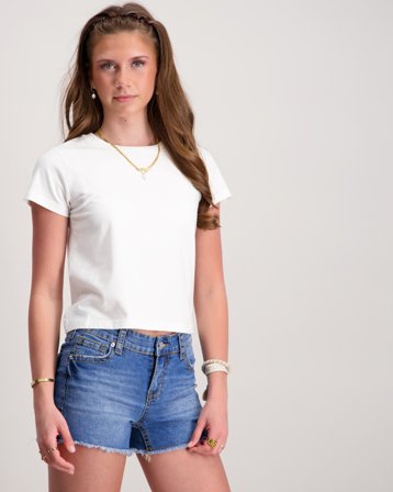 RYVLS Ava tee Kremfarget T-skjorter Jente - Kids Brand Store