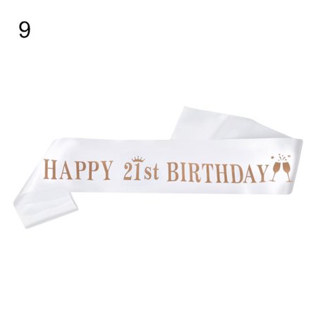 Fødselsdag Satin Slips Fødselsdag Skulderbånd 9