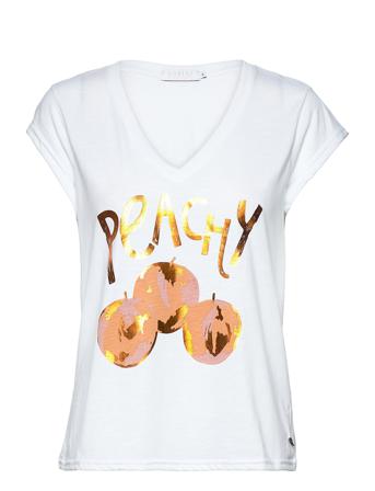 T-Shirt With Peachy Print White Coster Copenhagen