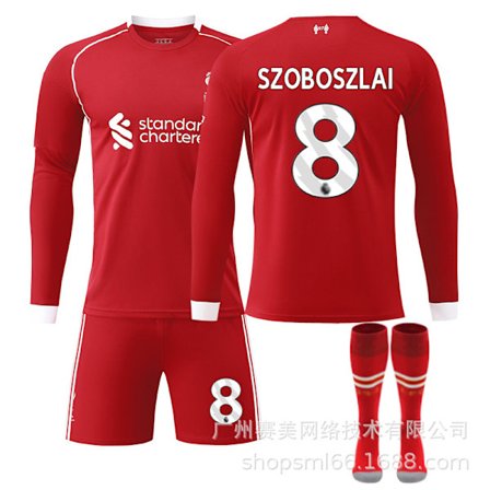 [COQQ] Liverpool hjemmedrakt 25-26 langermet (med sokker) NO.8 SZOBOSZLAI