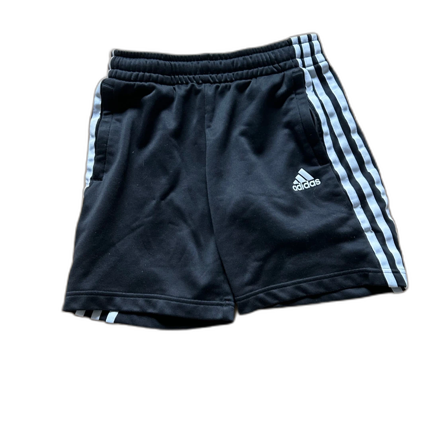 Svarta Adidas shorts med vita ränder