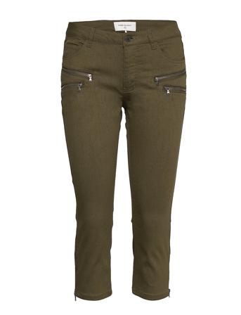 Fqaida-Ca Trousers Capri Trousers Grön FREE/QUENT