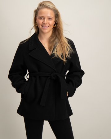 RYVLS Belted Coat Svart Jackor Tjej - Kids Brand Store