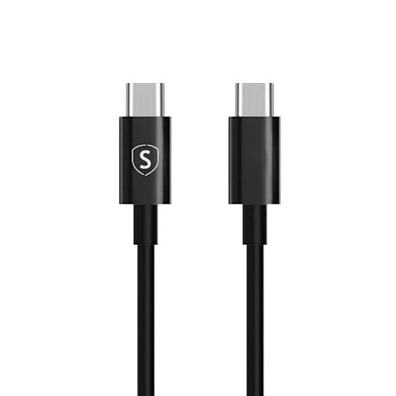 SiGN USB-C till USB-C Kabel 60W 0.25m - Svart