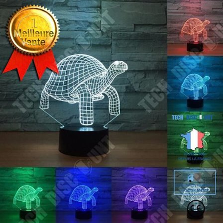 Optisk lampa - TD - Sköldpadda - 7 färger - Vattentålig - Låg förbrukning