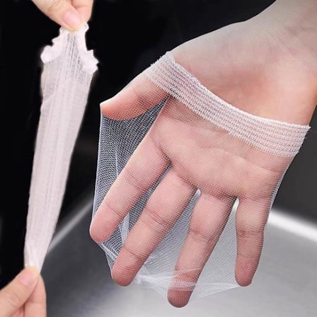 300 stk Kjøkkenvask silpose, kjøkkenvask fleksibel netting avløpssil, oppvasksil, kjøkken baderomsvask bag vask sildeksel