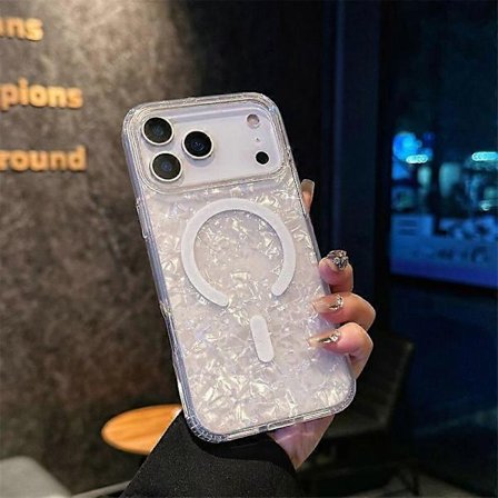 Sopii iPhone 17 -puhelimen kuoren kuvioon 17 värikäs glitter magneettikotelo 17 putoamista estävä suojakuori