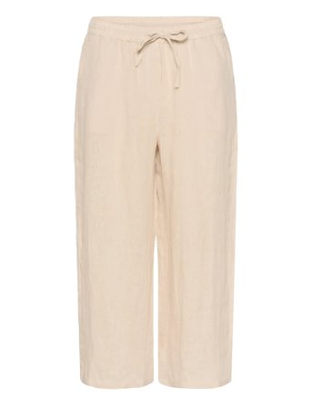 Crbellis 7/8 Pant Bottoms Trousers Linen Trousers Beige Cream