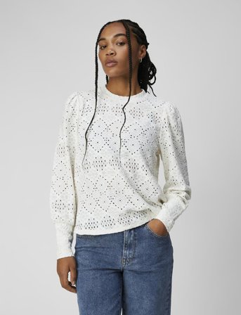 Object Objfeodora L/S Top Noos - White - XL