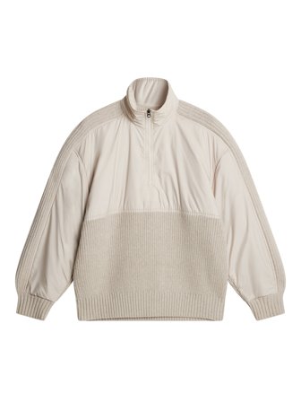 J.Lindeberg - Cole Hybrid Knit Quarter Zip - Grey - Man - L