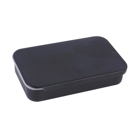 Papegøye håndholdt mater liten svart metallkrukke pedagogisk iq godbit leketøy