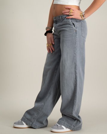 Kids ONLY KOGCOMET WIDE LEG DNM MAT624 Grå Jeans Pige - Kids Brand Store