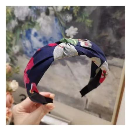 Hodebånd for kvinner 2 pakker stoff hårbånd tilbehør elastisk hodebånd søt utendørs hårtilbehør, wz-1829 (FMY)