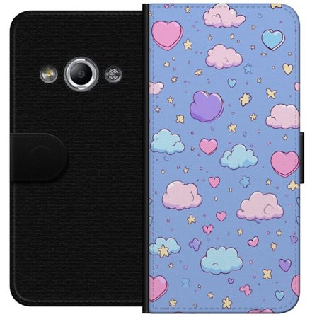 Kompatibel Tegnebogsetui til Samsung Galaxy Xcover 3 Drømmende pastelhimmel med skyer og hjerter