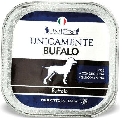 Unipro Unicamente Bufalo Cibo Umido Cani Adulti Vaschetta 150g