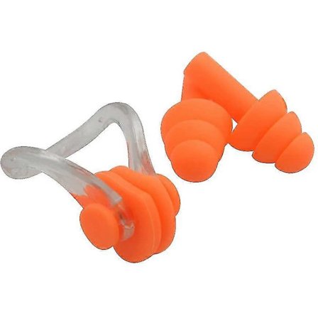 6 Sæt Silikon Næseklemmer Svømning Næseklemmer Ørepropper Øre- og Næsebeskytter Velegnet Til Børn Og Voksne