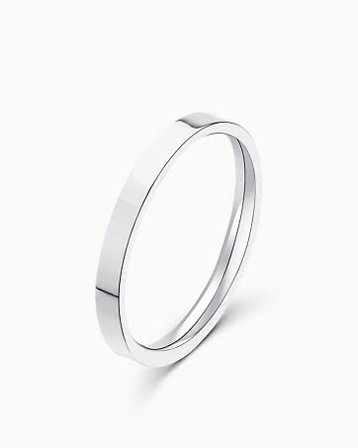 Smooth Ring for Her Millie 950 Platinum 3mm - Engagement Rings & Wedding Rings from Vanbruun