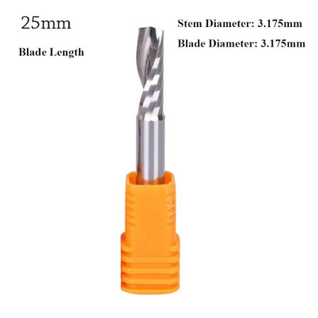 Pinnfräs Spiral hårdmetallfräs 25MM