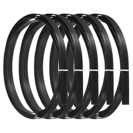 Bambusstrimler til vævning 7/16 tommer x 10 fod, 5-pak tynd flad kurveflet rattanrør til fremstilling af kurve DIY