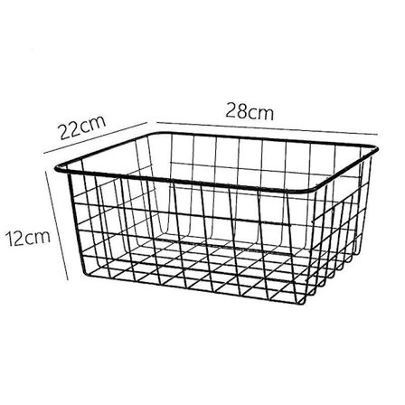 Hålfast Järn Tråd Korg, Förvaringskorgar Metallkorg Utan Mellanlägg Badrum Köksorganis (haoyi)-yuhao