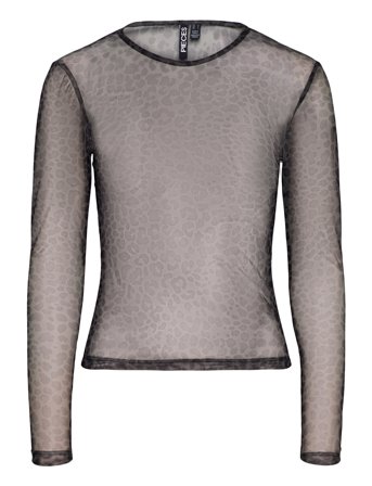Pcninni Ls Mesh Top Jrs Noos Bc Black Pieces
