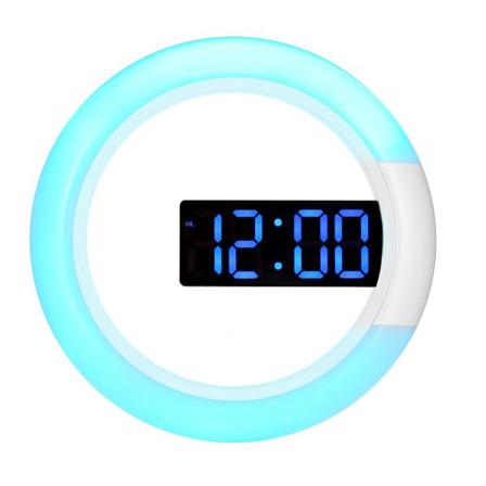 Väggklocka Med Led Vit