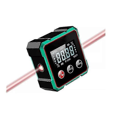 Magnetisk digital vinkelmåler med elektronisk lasermåler vinkelmåler inklinometer vaterpas magneter vaterpas lineal vinkel hældning 0-90°