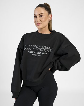 MM Sports Sweater Wmn Varsity, Black - S