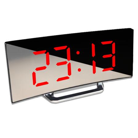 7 Tums Digital Väckarklocka Böjd Dimbar Led Elektroniskt Nummer